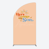 Aperturee - Aperturee Sweet Here Comes The Sun Baby Shower Half Moon Arch Backdrop